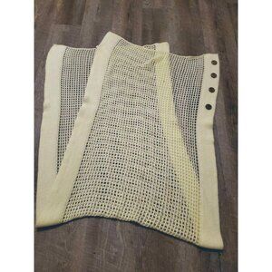 G Scarf 100% Viscose with a button closure Women's/Men's cream off white Scarf